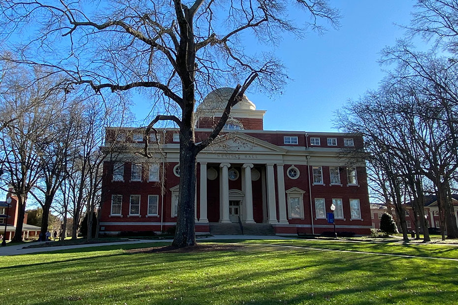 Neville Hall | Dean's List for the Fall 2019 Semester | Presbyterian College | Clinton SC