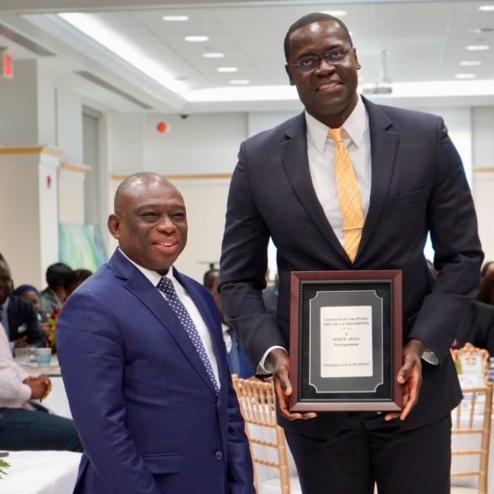 Dr. Serge Afeli honored with the award for Higher Education Teaching Excellence photo submission