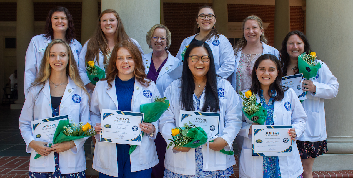 Cohort 3 inductees into the Pi Theta Epsilon honor society for occupational therapy