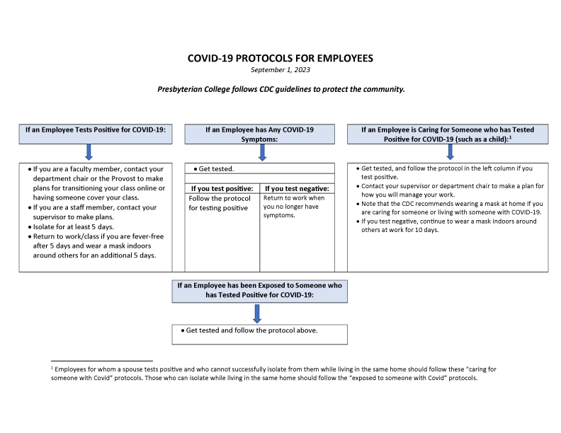 Covid Protocols flow chart