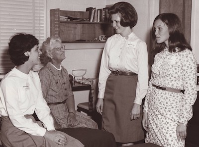Presbyterian College's first coeds during the late 1960s.