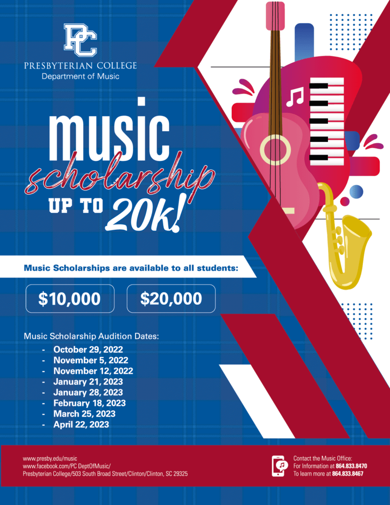 Music scholarship up to $20,000