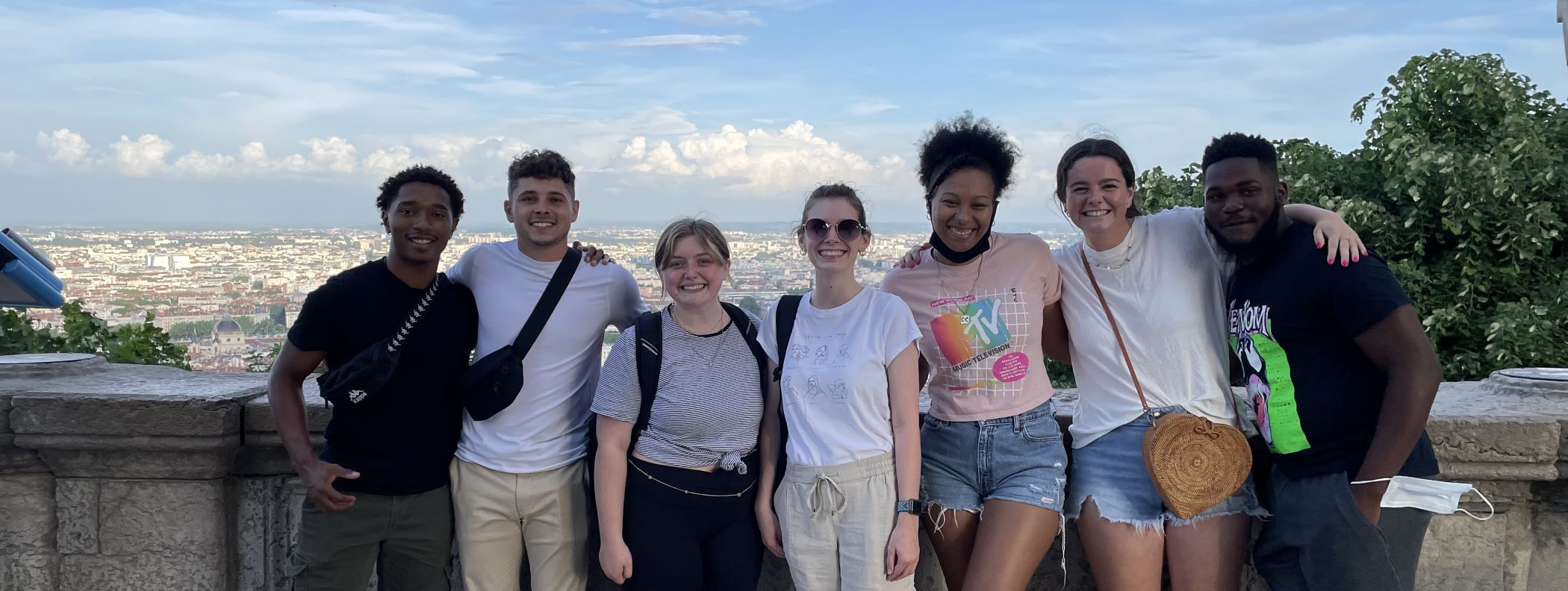 Group of students in the Summer Program in Lyon, France.
