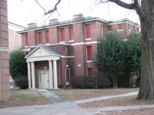 Old Doyle Infirmary, formerly Alumni Hall built in 1891 showing its age 