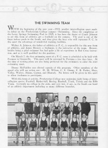 The Swimming Team, The Pac Sac, 1933, p.106