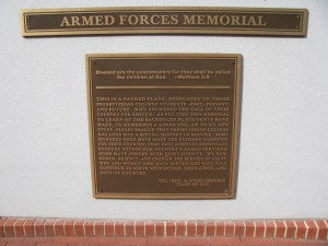 Armed Forces Memorial Plaque Click images to enlarge