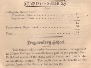 Preparatory School description, PC Catalog, 1881 