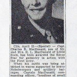 Charles MacDonald awarded the Silver Star