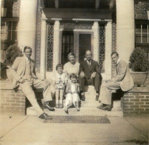 The John McSween family on the steps of the President's House