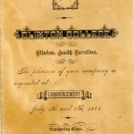 Invitation to the first Commencement ceremony at Clinton College, 1883