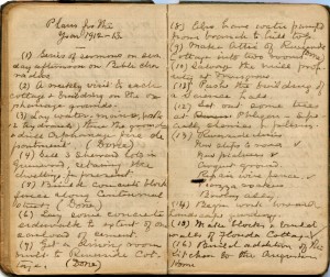 Dr. Jacobs's pocket notebook from 1912