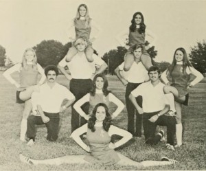 PC cheerleaders in 1973 Pac Sac (Teresa Brannon on far right)