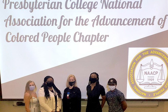 Members of the Presbyterian College National Association for the Advancement of Colored People Chapter