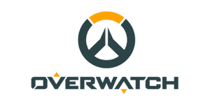 Overwatch logo in black and orange colors