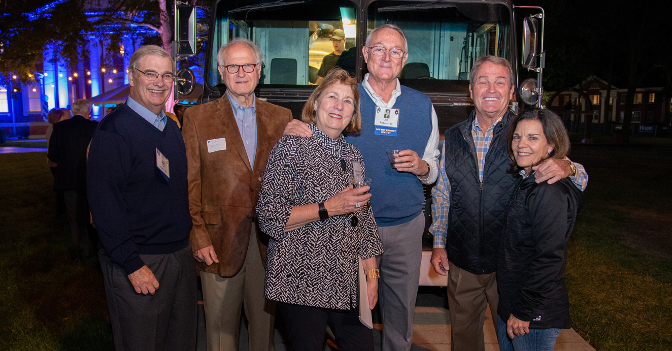 Alumni group photo at Homecoming event 2019