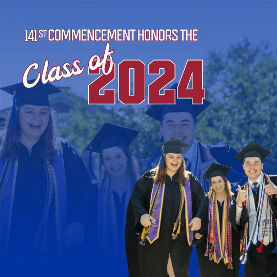 141st Commencement Honors the Class of 2024, [graduates in regalia pictured]