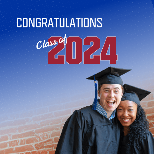 Congratulations Class of 2024 | students are pictured in caps and gowns