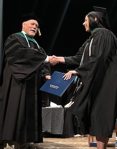 Dr. Greg Mappin with graduating PA student.