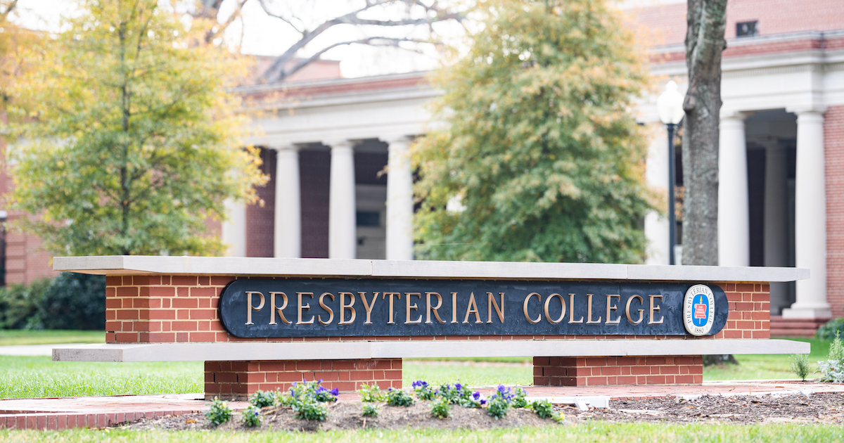 Presbyterian College main sign