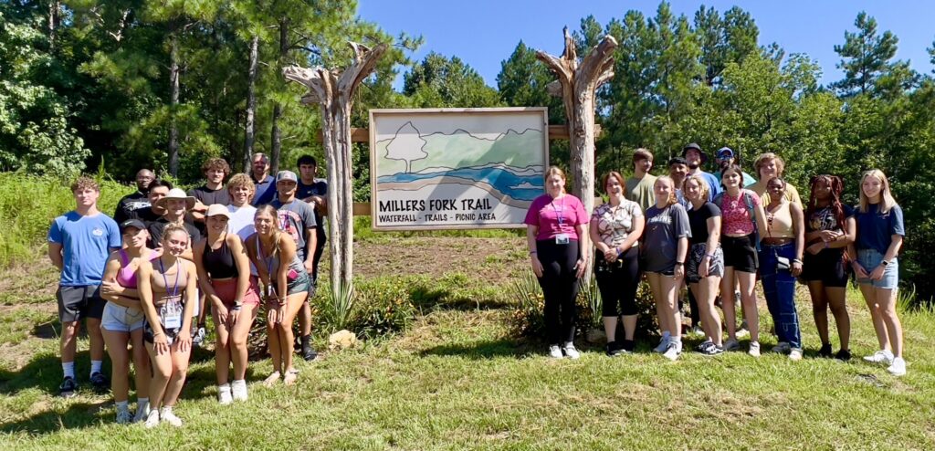 Students after a service project at Presbyterian College.