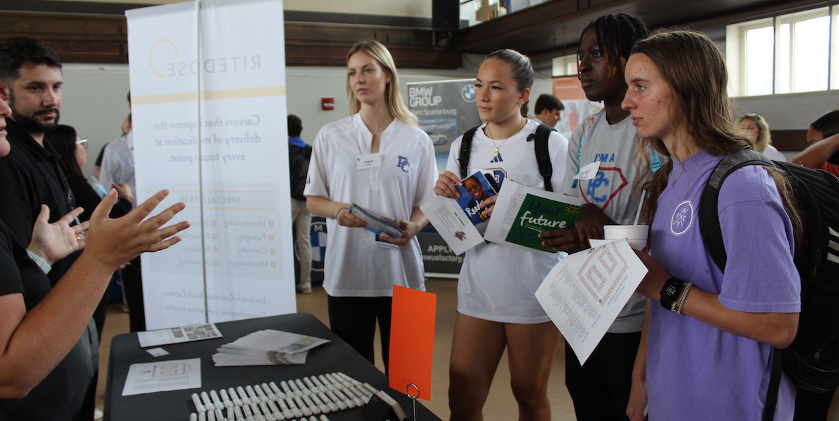 PC students at annual career fair.