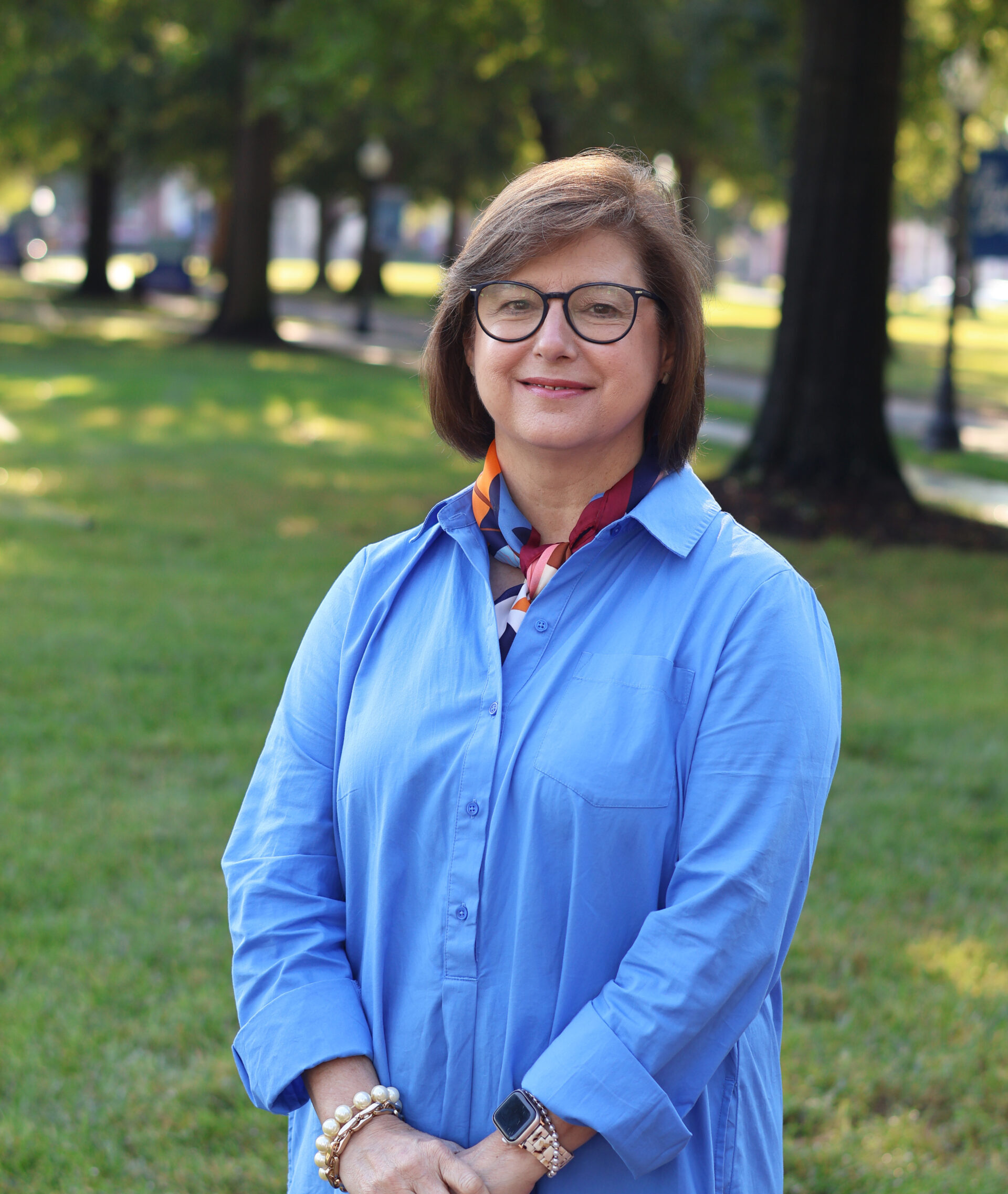 Sandy Dowdle poses for a headshot.