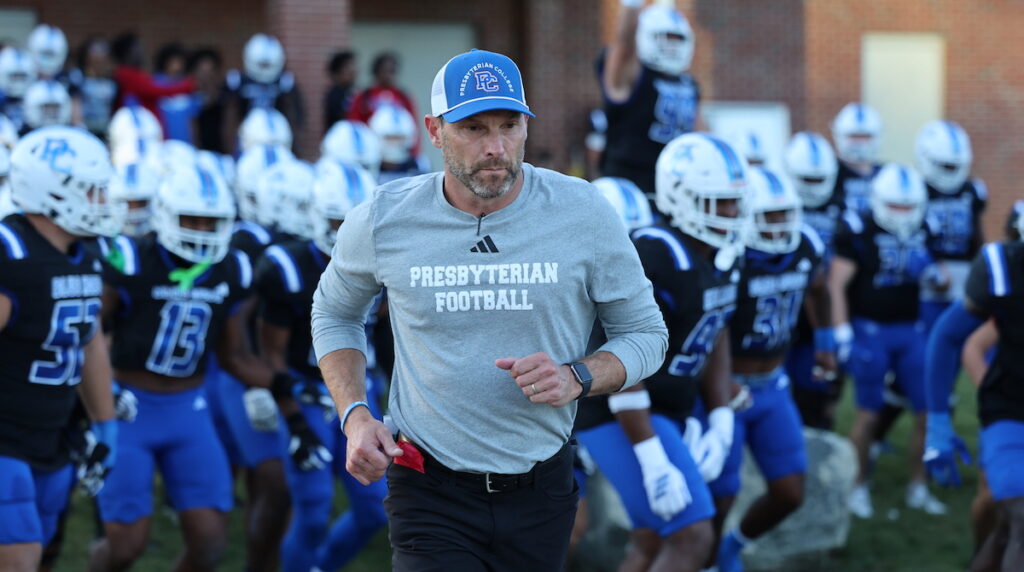 Blue Hose head football coach Steve Englehart