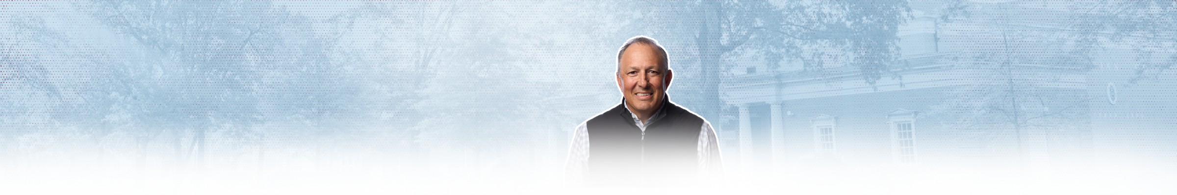 Graphic design with a photo of Presbyterian College faded in the background, and a photo of 2026 Vance Lecture speaker, Matt Navarro.