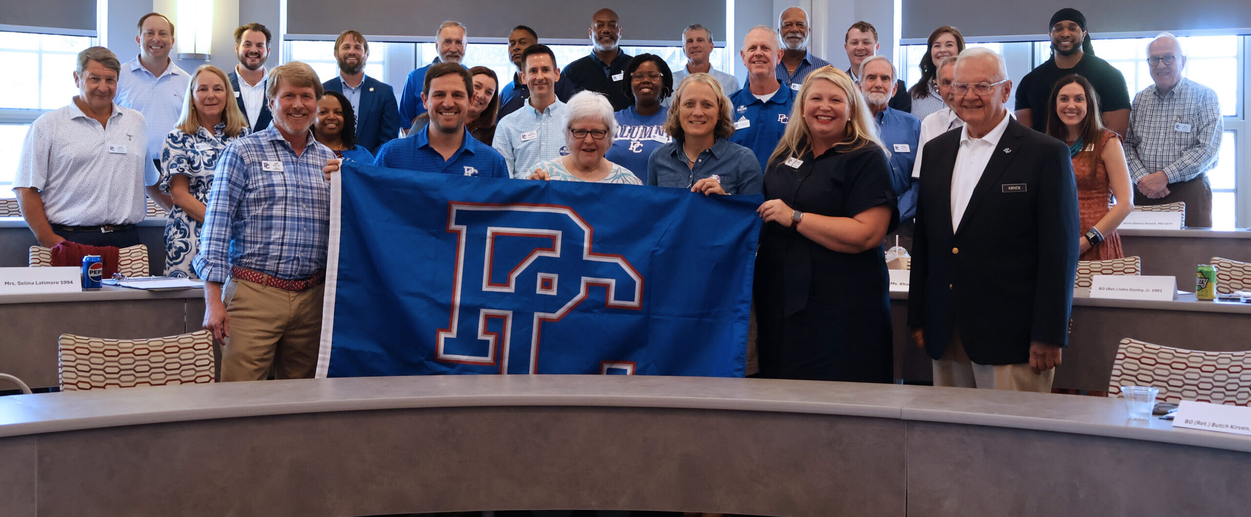 Group photo of Alumni Board members at Presbyterian College