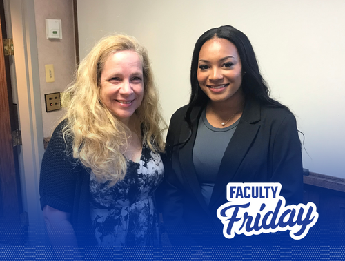 Presbyterian College sociology professor Dr. Carla Alphonso with study Jy Nunley.