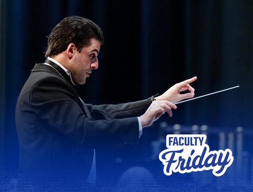 Music profesor Dr. Giovani Briguente for Faculty Friday.