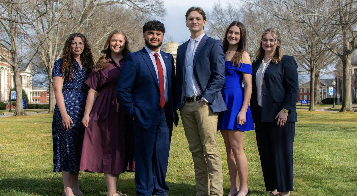 Presbyterian College's 2026 SGA officers.