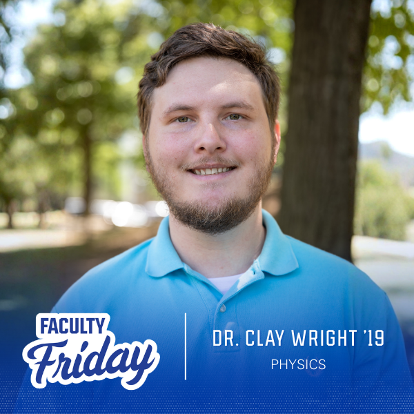 Assistant professor of physics Dr. Clay Wright for Faculty Friday.