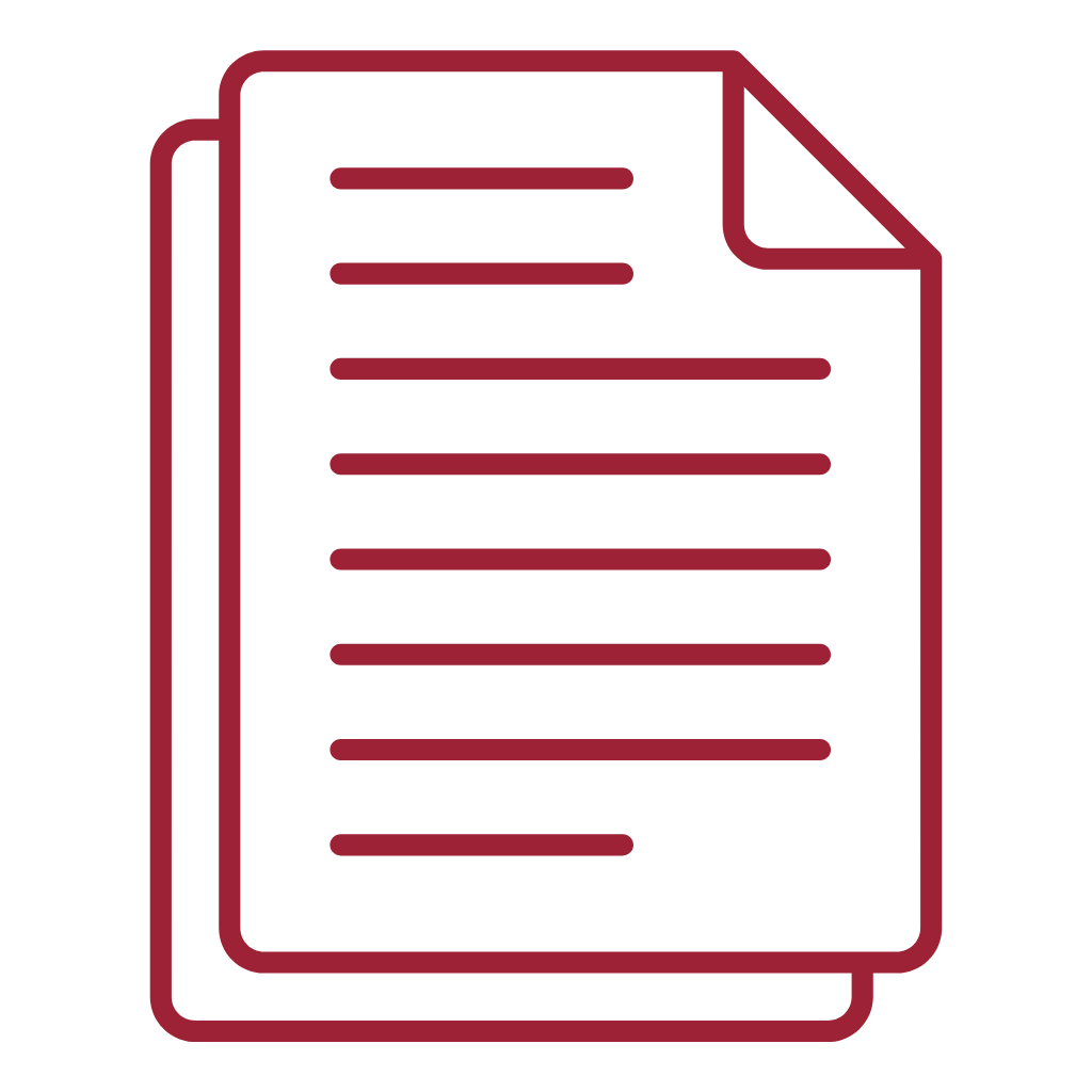 Icon graphic of a stack of papers