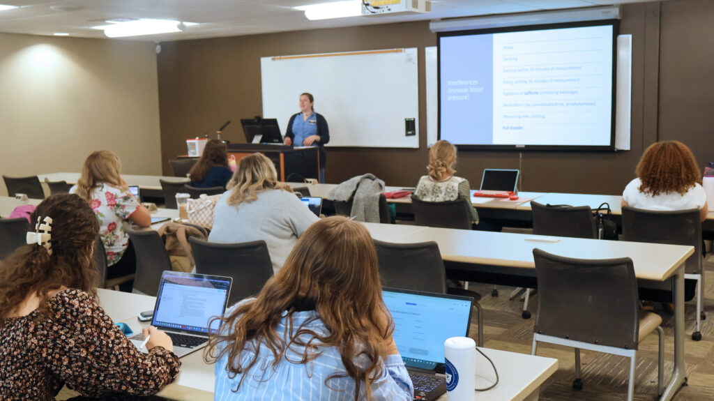 Photo of a Presbyterian College School of Pharmacy classroom lecture