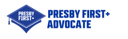 Presby First advocate logo. 