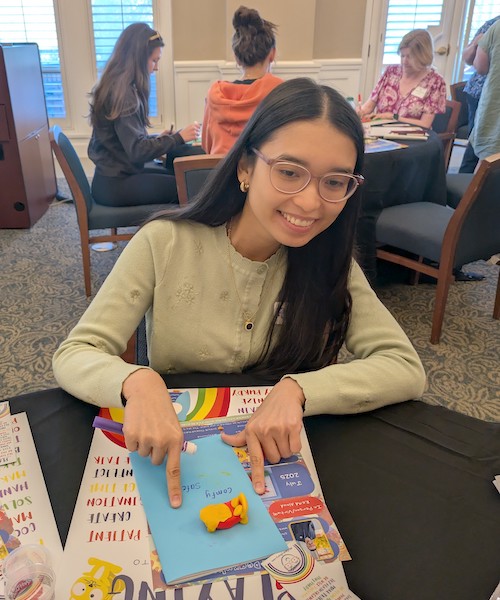 Presbyterian College education major Bea Polinario at the 11th annual Chadwell Institute.
