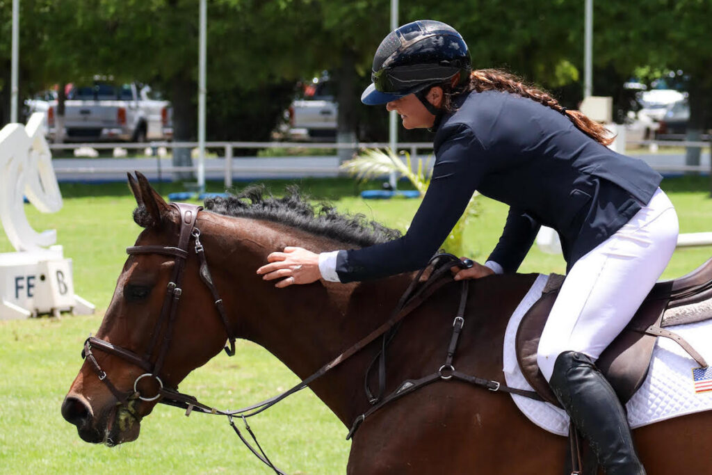 Lois Cooper, a PC sophomore, rode Lothbrock at the 2026 Heroes of Peace equestrian event in Equador.
