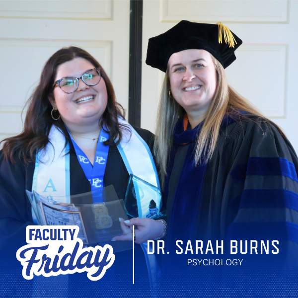 Psychology professor Dr. Sarah Burns for Faculty Friday.