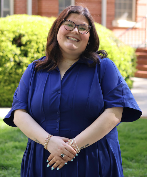 Biolgy and Public Health and Psychology major Hallie Cohen '26 is the college's Outstanding Senior.