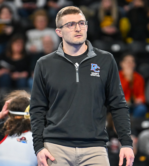 Presbyterian College head women's wrestling coach Brian Vutianitis