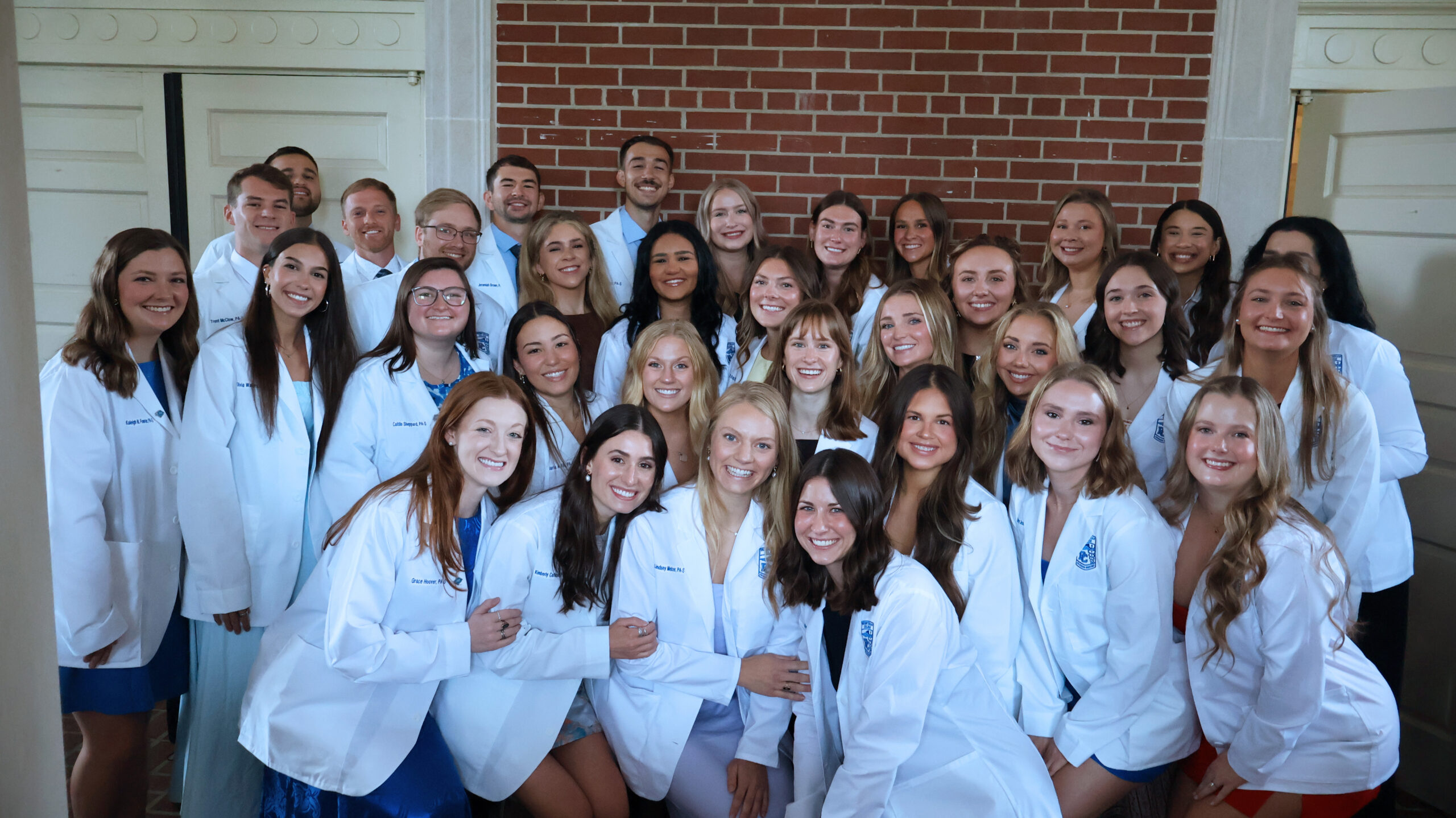 Physician Assistant Studies students after their White Coat Ceremony at Presbyterian College in South Carolina.