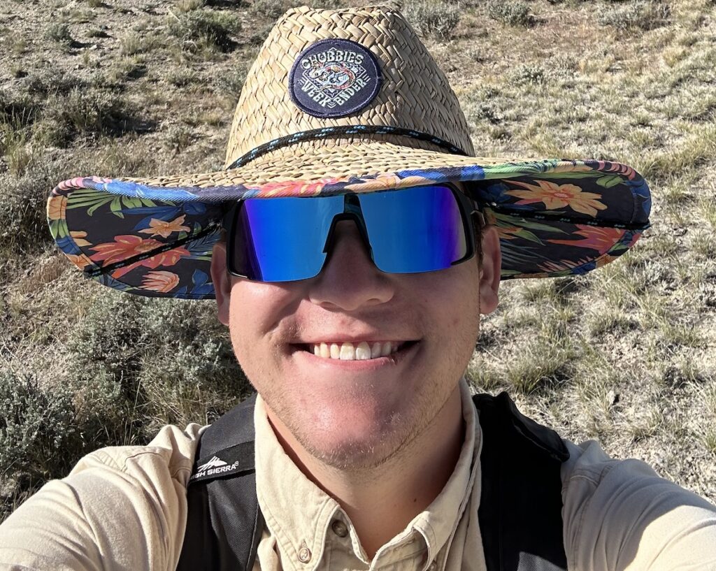 Jeremiah Stichnoth at his internship at a dinosaur fossils dig site out west.