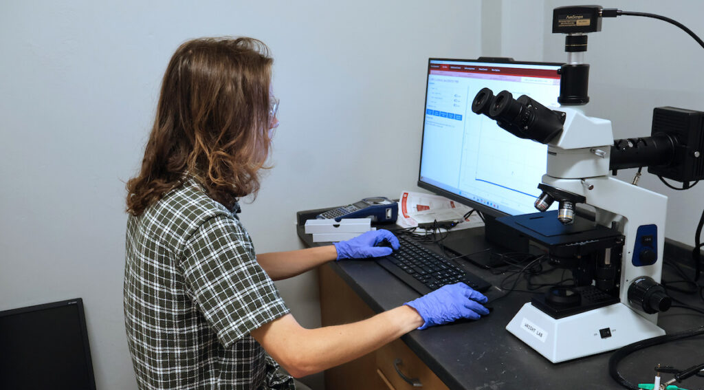 Presbyterian College sophomore Sam Gearheart conducting summer research in physics through a NASA grant.