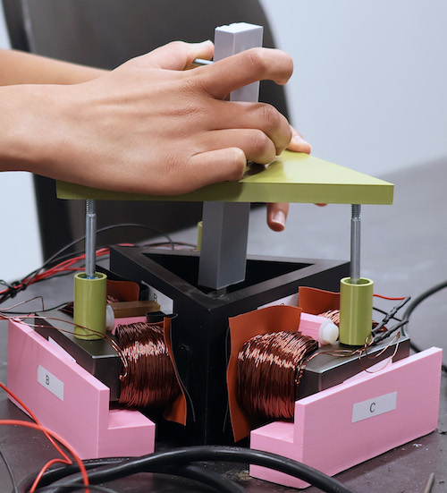 A close-up view of Veby Youssef's summer research project at Presbyterian College.