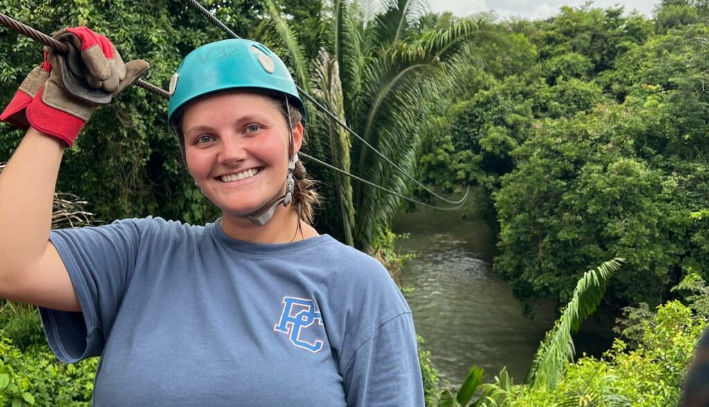 PC's Occupational Therapy Doctoral students were also able to have fun during their trip to Belize last summer, including a zip line excursion.