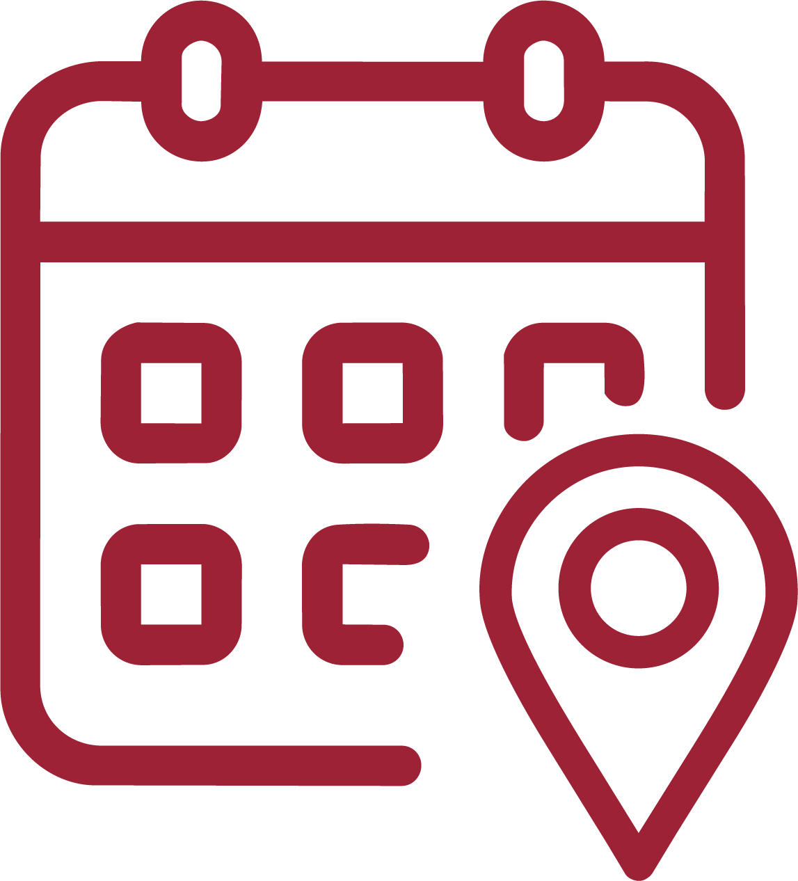Calendar and location icon