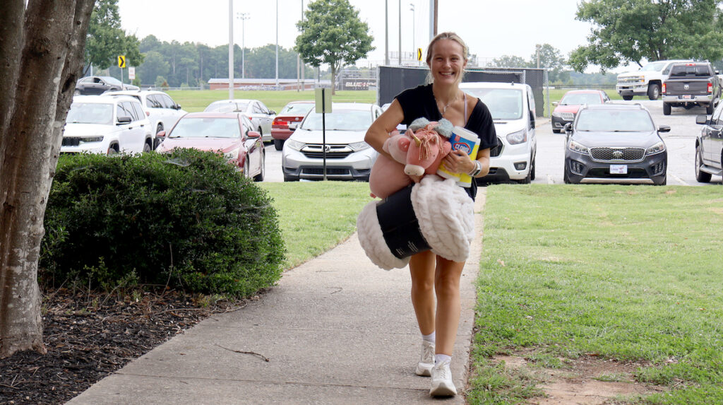 A PC student moves in during the 2026 Move-In Day.