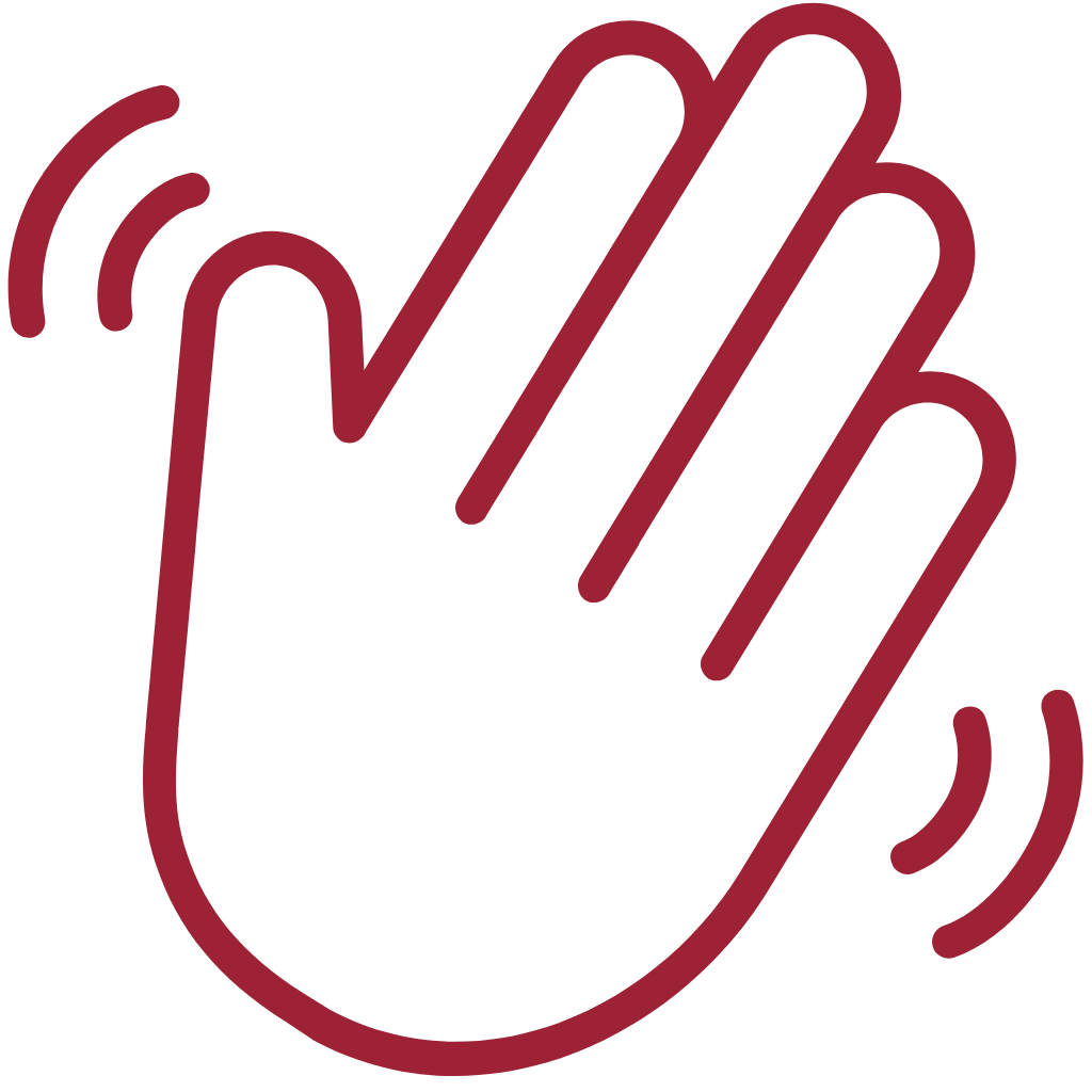 Waving hand icon