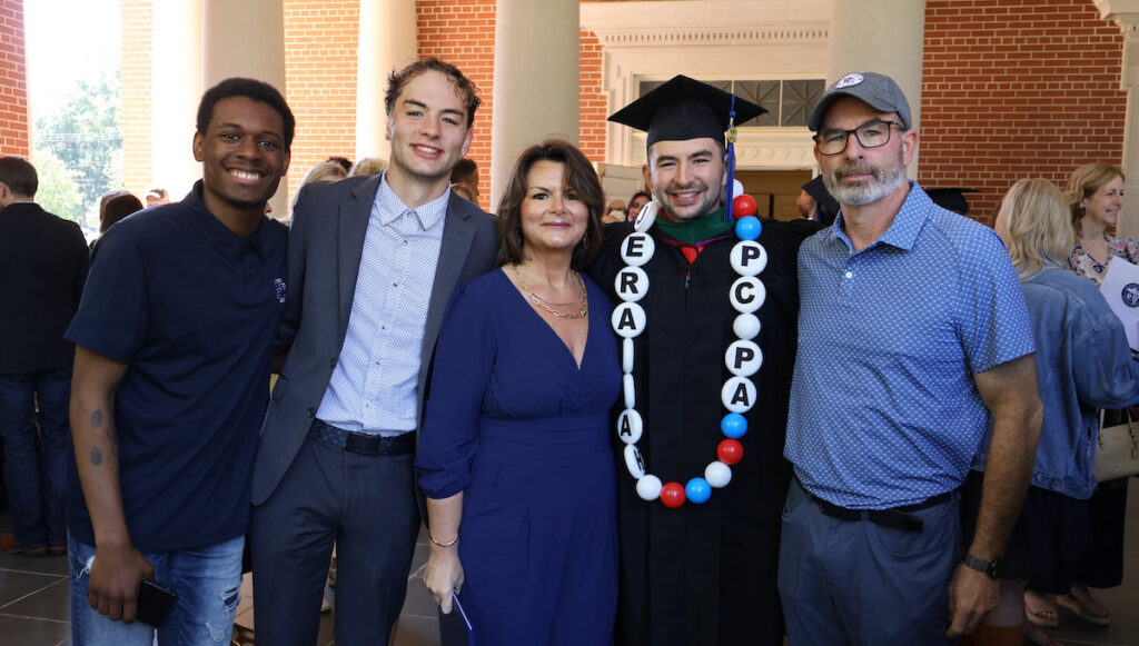 A proud PCPA graduate celebrates with family and friends.